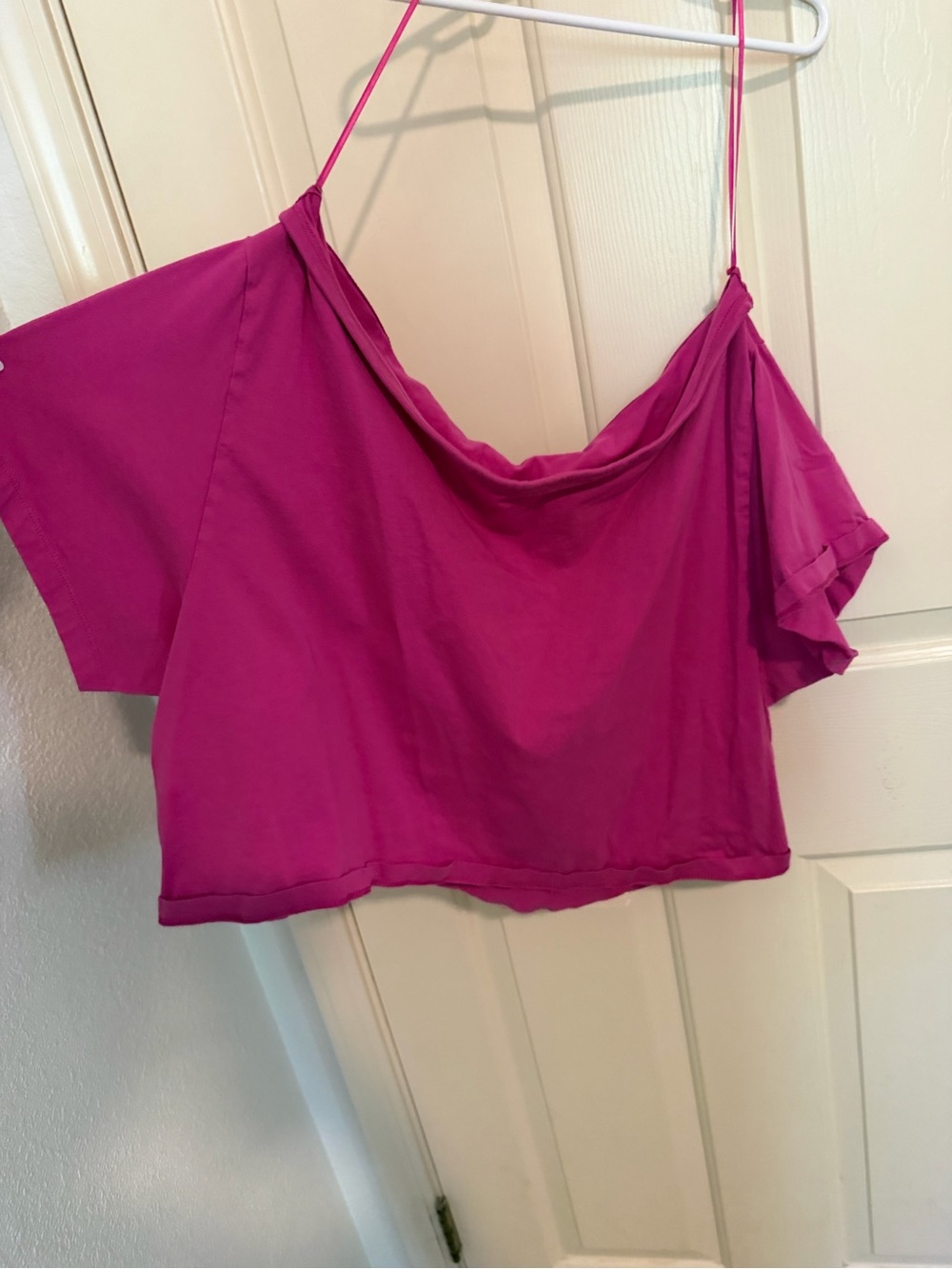 Victoria's Secret Fuchsia Off-Shoulder Crop Top